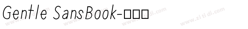 Gentle SansBook字体转换